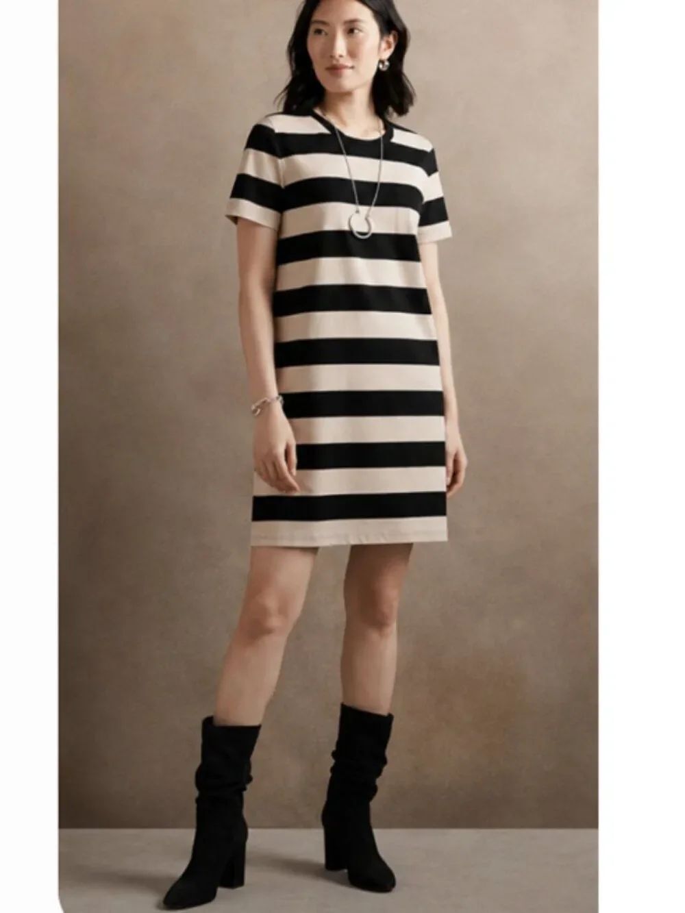 Banana Republic Factory Striped Mini T-Shirt Dress | NWT - Size M